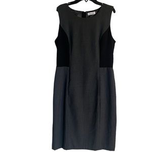 Calvin Klein Grey & Black Sheath Dress- Size 8